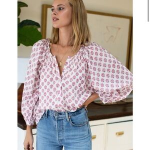 Emerson Fry Frances Pink Floral Blouse